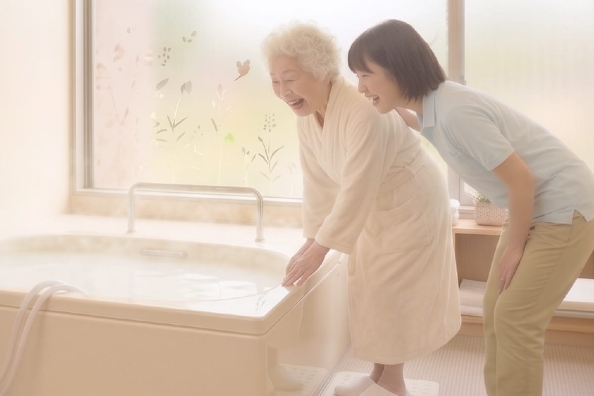 こすらなくてもどこでもミラバスで誰でもカンタン入浴介助へ。